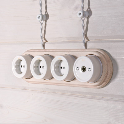 Изолятор Накладные ретро механизмы Ретро белые W6431301