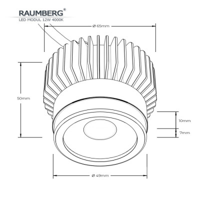Светодиодный модуль  Raumberg12W4000K